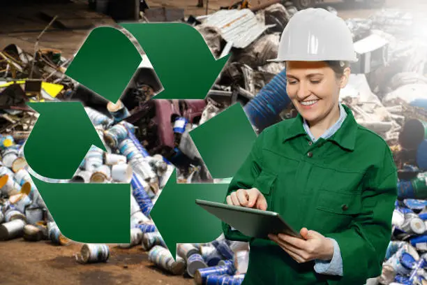 a recycling facility processing compostable packaging materials - Agristiff