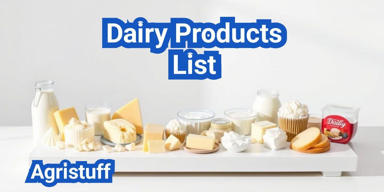 Dairy Products List: From Fluid Milk to Cheese and Ice Cream